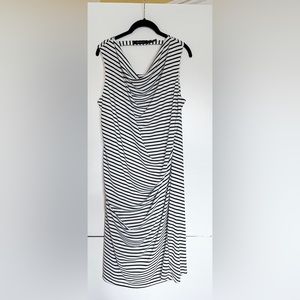 Striped cowl neck Robert Rodriguez dress
